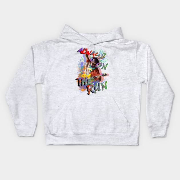 Always on the run Kids Hoodie by CrazyPencilComics